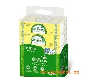 Nepia妮飄綠茶之香抽取式衛生紙100抽5包裝